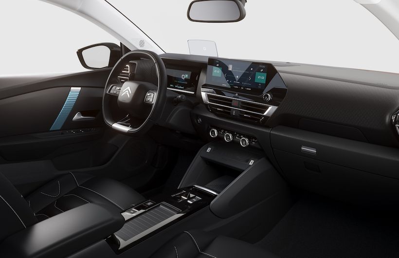 Citroen eC4 electric car interior dashboard and display